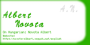 albert novota business card